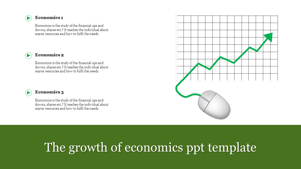 Growth Of Economics PPT Template